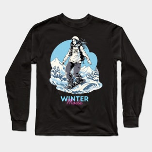 Winter Mode - Women's Snowboard Long Sleeve T-Shirt